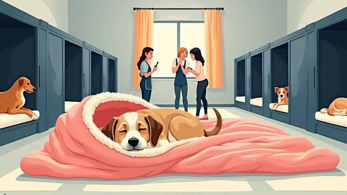 「誰かがUGGの毛布を犬用にしちゃったらしい」同僚たちの噂話、持ち込んだのは2ドルで買ってきた自分だった