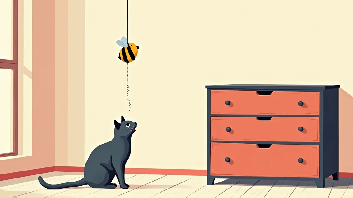 「私たちは猫とハチの関係を取り持つ係にすぎない」クリスマスにハチの猫じゃらしを買った飼い主2人の、終わりが見えない日々とは？